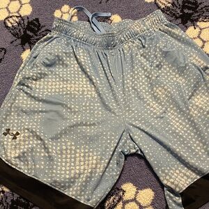 Under Armour Light Blue and White Patterned Shorts